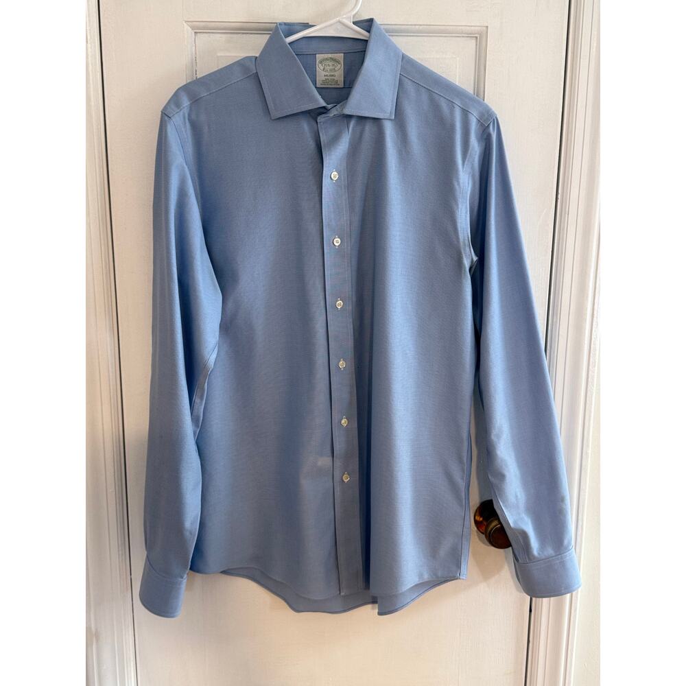 Brooks Brothers Classic Blue Dress Shirt Size 15 1/2